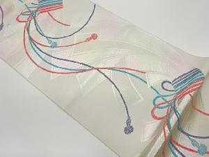 束ね熨斗に組紐模様織出し袋帯